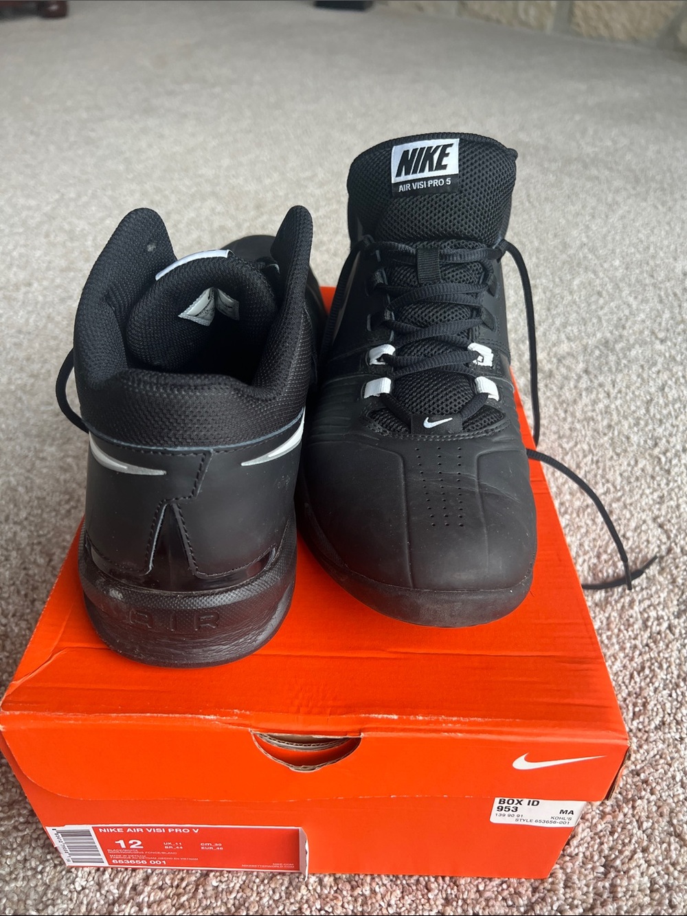 Nike Air Visi Pro V Black Sneakers VGUC